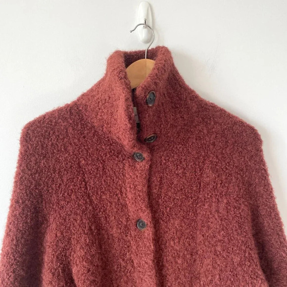 Aritzia Wilfred Karlis Oversized Alpaca Cardigan Sweater Red Brown Size XS - Picture 7 of 12